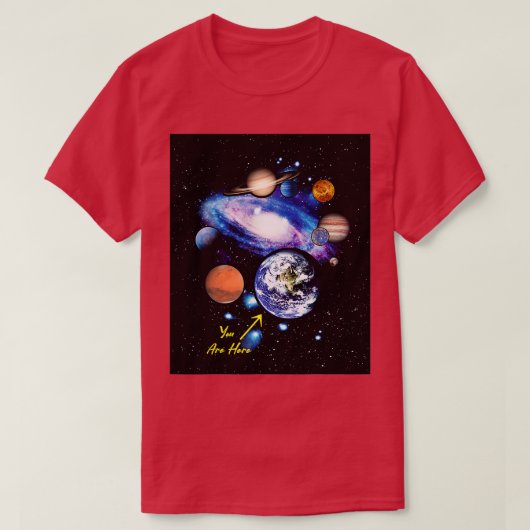 Sonnensystem Funny Planet Space Geek T-Shirt (Design vorne)