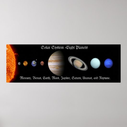 Sonnensystem für kosmische Farben Poster (Vorne)