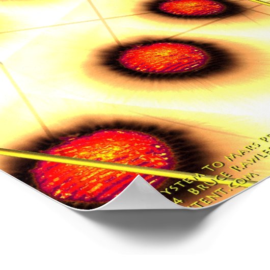 Sonnensystem für Mars pro Martineau Poster (Ecke)