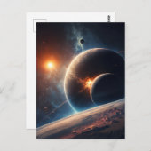 Sonnensystem - Galaxie Postkarte - Konzept Kunst (Vorne/Hinten)