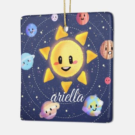 Sonnensystem Galaxy Planets Keramikornament (Links)