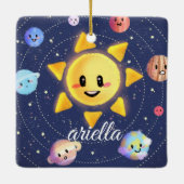 Sonnensystem Galaxy Planets Keramikornament (Rückseite)