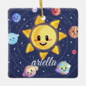 Sonnensystem Galaxy Planets Keramikornament (Vorderseite)