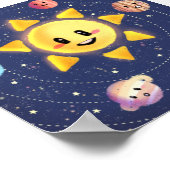 Sonnensystem Galaxy Planets Poster (Ecke)
