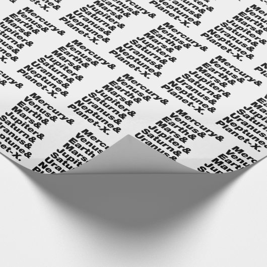 Sonnensystem Geschenkpapier (Ecke)
