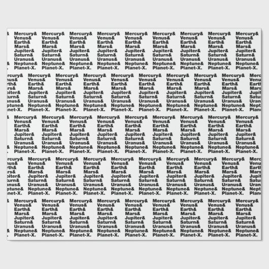 Sonnensystem Geschenkpapier (Flach)