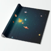 Sonnensystem Geschenkpapier (Ungerollt)