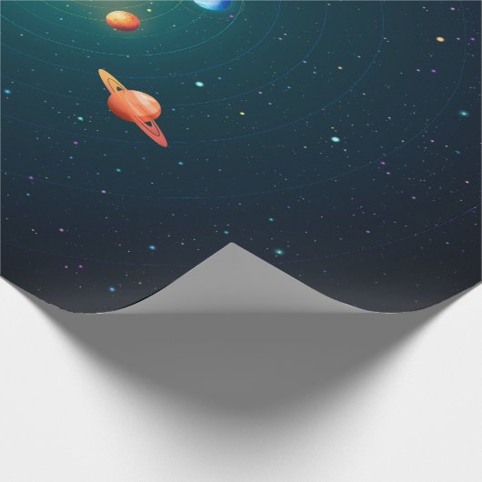 Sonnensystem Geschenkpapier (Ecke)