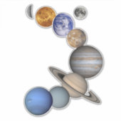Sonnensystem im Weltraum Aufkleber (Vorderseite)