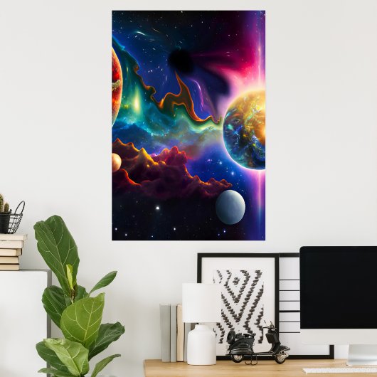 Sonnensystem in Blackhole Poster (Heimbüro)