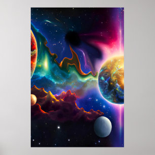 Sonnensystem in Blackhole Poster