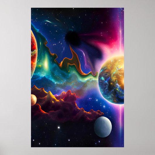 Sonnensystem in Blackhole Poster (Vorne)