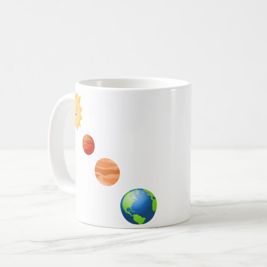 Sonnensystem Kaffeetasse (Vorderseite Links)