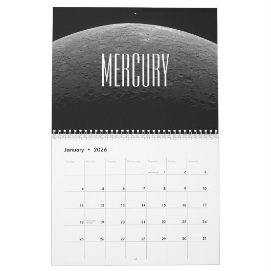 Sonnensystem Kalender (Jan 2026)