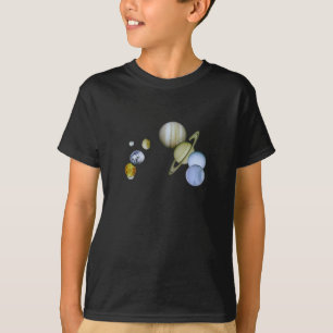 Sonnensystem Kinder Dunkler T - Shirt Weltraumwiss