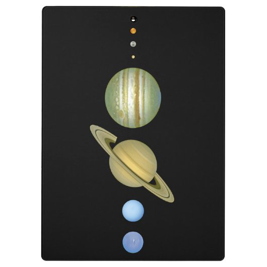 Sonnensystem ~ Long View Klemmbrett (Rückseite)