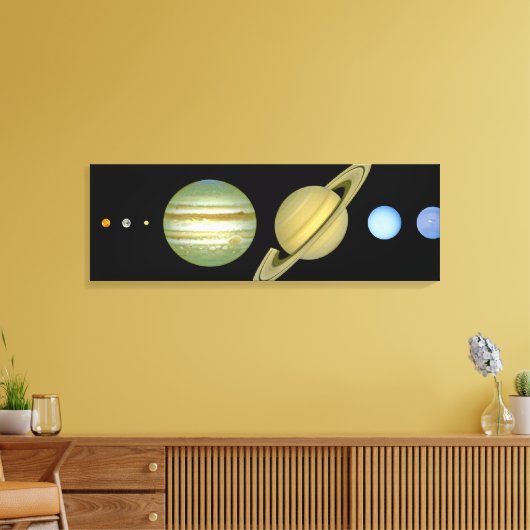 Sonnensystem ~ Long View Leinwanddruck (Insitu (Wohnzimmer))