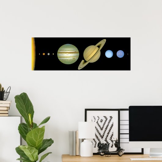 Sonnensystem ~ Long View Poster (Heimbüro)