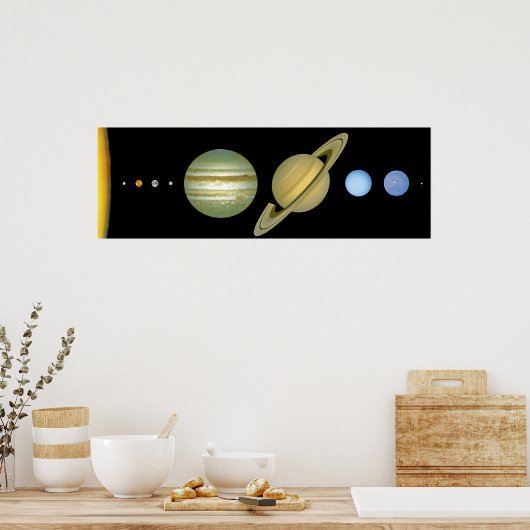 Sonnensystem ~ Long View Poster (Küche)