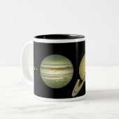 Sonnensystem ~ Long View Zweifarbige Tasse (Vorderseite Links)