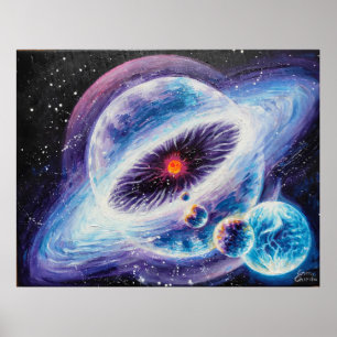 Sonnensystem mit Heliosphäre Poster