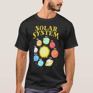 Sonnensystem mit Planets Science Space Planet 1 T-Shirt