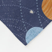 Sonnensystem mit Sonne und Planeten Personalisiert Fleecedecke (Ecke)