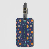 Sonnensystem mit Sonne und Planeten Personalisiert Gepäckanhänger (Vorderseite Vertikal)