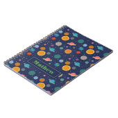 Sonnensystem mit Sonne und Planeten Personalisiert Notizblock (Linke Seite)