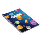 Sonnensystem mit Sonne und Planeten Personalisiert Notizblock (Rechte Seite)