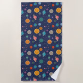 Sonnensystem mit Sonne und Planeten Strandtuch (Vorderseite)