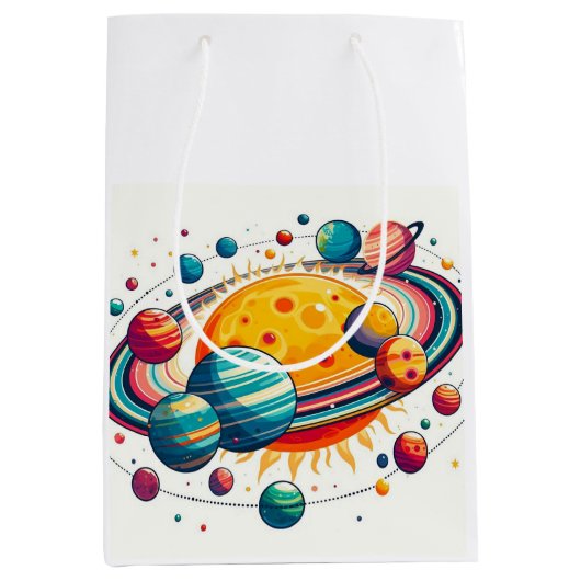 Sonnensystem Mittlere Geschenktüte (Vorderseite)
