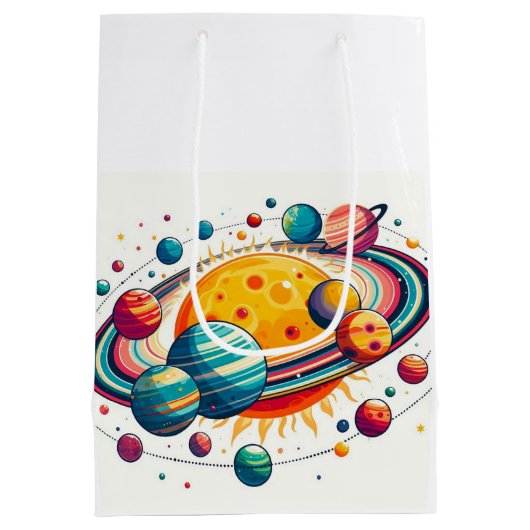 Sonnensystem Mittlere Geschenktüte (Rückseite)