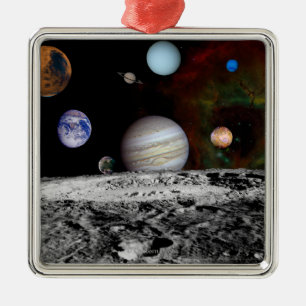 Sonnensystem-Montage der Voyager-Bilder Ornament Aus Metall
