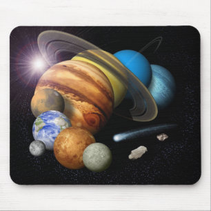 Sonnensystem-Montage Mousepad