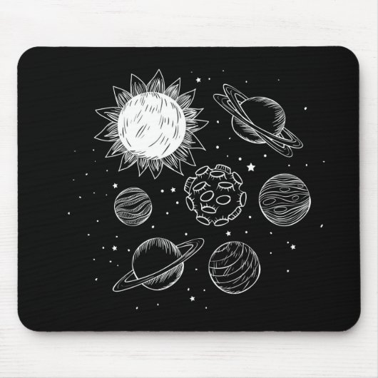 Sonnensystem Mousepad (Vorne)