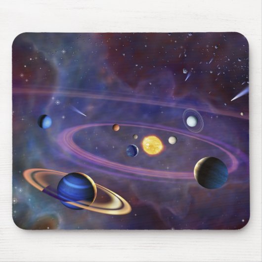 Sonnensystem Mousepad (Vorne)
