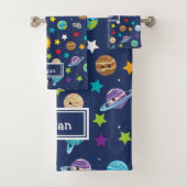 Sonnensystem Muster für Kinderbäder Badhandtuch Set (Insitu)
