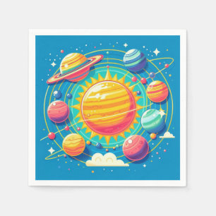Sonnensystem Napkins Serviette