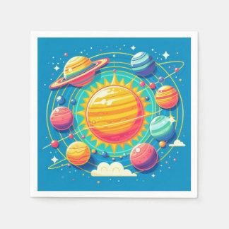 Sonnensystem Napkins Serviette
