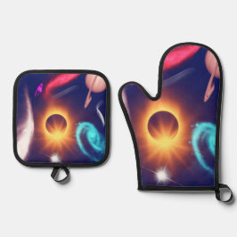 Sonnensystem Ofenhandschuh & Topflappen-Set