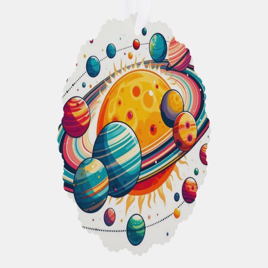 Sonnensystem Ornament Karte (Rechts)