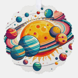 Sonnensystem Ornament Karte