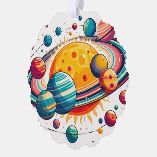 Sonnensystem Ornament Karte (Links)