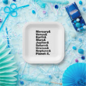 Sonnensystem Pappteller (Party)