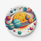 Sonnensystem Pappteller (Vorderseite)