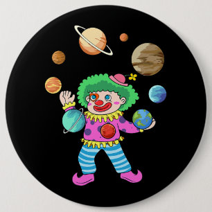 Sonnensystem Planet Clown Juggling Circus für Acro Button