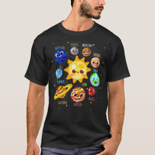 Sonnensystem Planet Raum Pluto Kinder Zukunft Astr T-Shirt