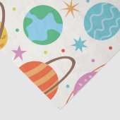 Sonnensystem Planet Weltraummuster Seidenpapier (Detail)