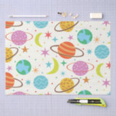 Sonnensystem Planet Weltraummuster Seidenpapier (Handwerk)
